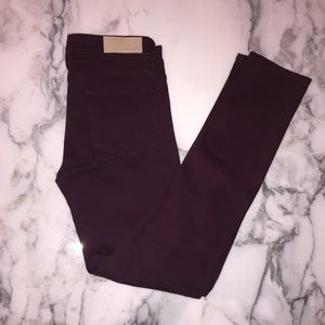 Victoria Beckham Denim Merlot Skinny Jeans 26